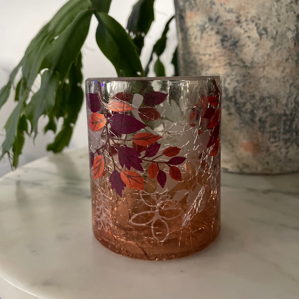 Small fall candle holder Yankee candle
